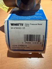 Watts 0369010 – 3/4″ 474AM2 Pressure Relief Valve 125 psi 1,700,000 BTU/H