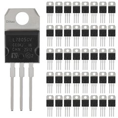 40 PCS L7805CV IC Positive Voltage Regulator 5V 1.5A L7805 Linear Circuit