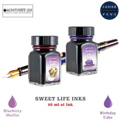 Monteverde 60ml Sweet Life Ink Bottle (30ml Blueberry Muffin, 30ml Birthday Cake