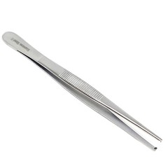 Dissecting Thumb Tissue Forceps 6″ 1×2 teeth Surgical Anatomic Tweezers Straight