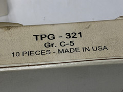 Lot of 5, Unknown Brand, TPG321 C-5, Carbide Turning Inserts, Made-In-The-USA