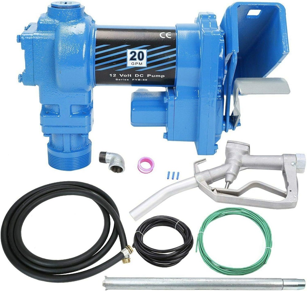 High Quality Fuel Transfer Pump 12 Volt 20 GPM Diesel Gas Gasoline Kerosene