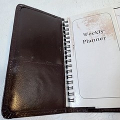 Vintage Protocol Burgundy Faux Leather Planner x Pocket Organizer 3.75×6.75