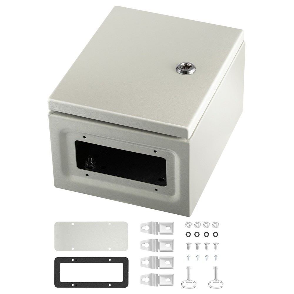Uimoso Steel Electrical Enclosure Box 10x8x6″ Carbon Steel IP65
