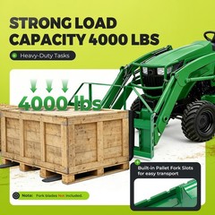 4000lbs Pallet Fork Frame 2″ Receiver Hitch Skid Steer For John Deere Loader