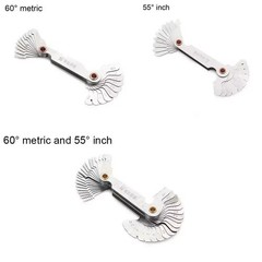 Metric Inch Thread Pitch Gauge Screw Thread Measuring Tool Plug Gauge Set
