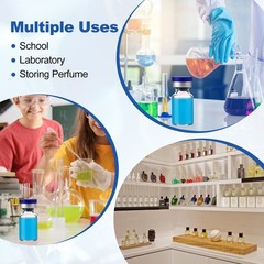 100/500/1000PCS 2ml Glass Vials Clear Headspace Sample Vials Lab Vials w/ Caps