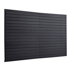 Uimoso 8 x 4 ft Slat Wall Paneling PVC Black Garage Slatwall with Modular Design
