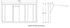 Quality Concession Trailer Serving Window size 40″ X 74″ “LIFETIME WARRANTY”!