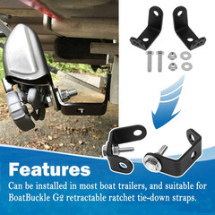 For Boatbuckle G2 Universal Strap Mounting Bracket Kit Retractable Transom Strap