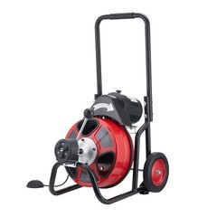100ft 3/8″ Drain Cleaner Machine Electric Drain Auger Auto Feed W/ Cutters