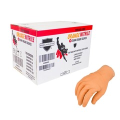 5 Mil Full Latex Powder Free Orange Nitrile Disposable Gloves 2000 Pcs, Small