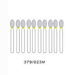 Dental Diamond Burs FG Egg Football 379/023XF Extra Fine Grit High Speed 50Pcs