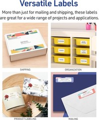 Avery Printable Shipping Labels with Sure Feed – 2″ x 4″ Customizable Stickers