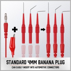 22Pcs Automotive Back Probe Kit Multimeter Test Leads Alligator Clips Wire Tool