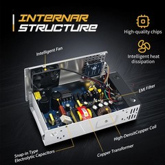 Adjustable 0-30V 16.6A 500W Power Supply, AC 110V/220V to DC 0-30V Buck Conve…