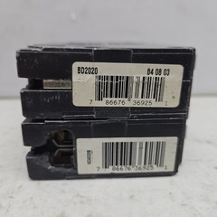 Mixed Lot of 4 Tandem Circuit Breaker 2 Pole 120/240V 15A 20A BD2020 BD1515 Read