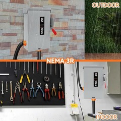 2026 Upgrade 60 Amp Disconnect Switch,3 Pole Safety Switch,Non-Fusible,NEMA