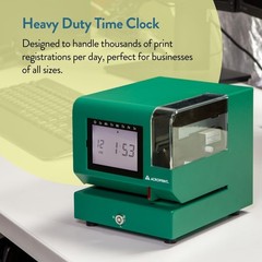 Acroprint M150MC4 Heavy-Duty Digital Time Recorder, Steel Construction, Backlit