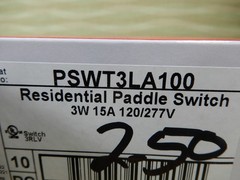 Pass & Seymour Light Almond Residentioal Paddle Switch Qty 10 NOS PSWT3LA100