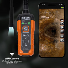 ET21 Wifi Borescope with Light, Inspection Camera for Iphone and Android, Waterp