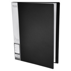 20-Pocket Binder with PP Plastic Sleeves A4(Black), 40 Pages, 310x235x16mm