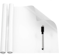 Large Whiteboard Sticker Roll Peel and Stick 17.7″ X 78″ Dry Erase White Board f