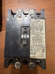 Eaton CC3200YJ 200A 3-Pole 250V Thermal Overload Protection Circuit Breaker