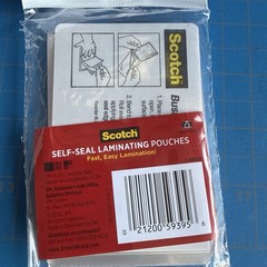 Scotch Self-Sealing Laminating Pouches, 25 Count, 2″ x 3.5″, 9.5 Mil