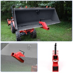 2″ Clamp On Tractor Hitch Bucket Trailer Receiver Ball Mount Tow Attachment