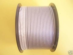 Vinyl Coated Wire Rope Cable 1/8 – 3/16, 7×19: 50,100, 250, 500, 1000 Ft