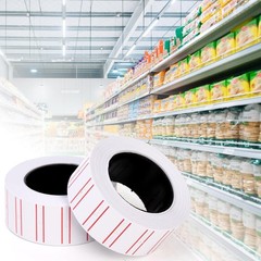 600 Labels Per Roll Red line Price Tag Gun Sticker Refill Ink Roller For MX-5500