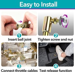 2 Sets Throttle Disconnect, Quick Release Ball Joint, 10-32 in Female Thread …