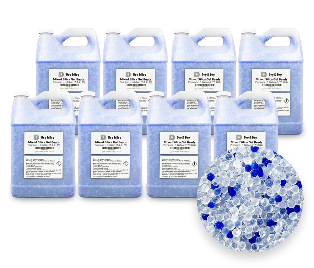 8 Gallon (56-60 LBS) “Dry & Dry” High Quality Mixed Silica Gel Desiccant Beads