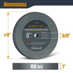 Bench Grinder Wheel 8 Inch 150 Grit, Aluminum Oxide Grinding Wheel for Bench …