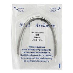 10pcs Dental Orthodontic Arch Wire Super Elastic Niti Round Ovoid Natural U/L