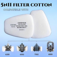 20PCS 5N11 N95 Cotton Filters Replacement for 6200 6502 6800 7502 Face Mask US