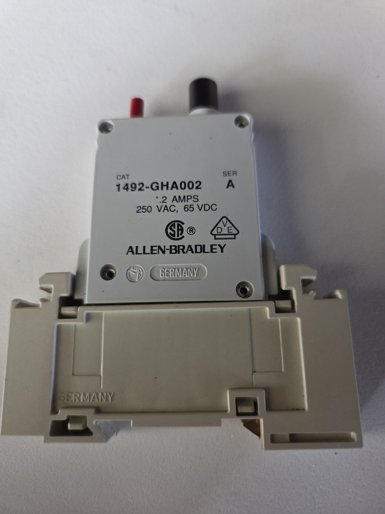 Allen Bradley Single Pole Circuit Breaker .2 AMP 1492-GHA002 Ser. A Tested