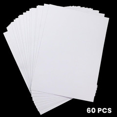 60 Sheets A4 Size 8.3×11.5 Inch Clear Double Sided Adhesive Tape Sheets, Super S