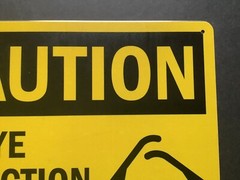 SmartSign Caution Eye Protection Required Sign Aluminum 10″ x 14″ Yellow Black