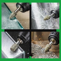 Staten Tools 20Pcs 46-Grit Diamond Burr Bits, 1/8″ Shank – Compatible