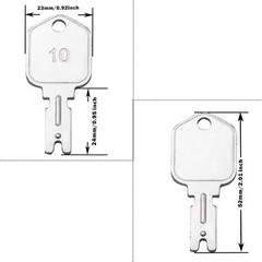 10PK 166 Forklift Key Hyster Heavy Equipment Keys For Clark Yale Komatsu Crown