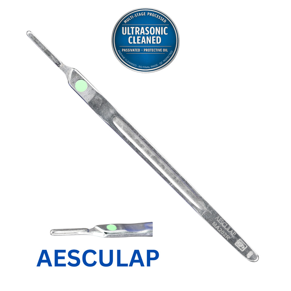 AESCULAP MA202R Bard-Parker Scalpel Handle, #9, 115 mm