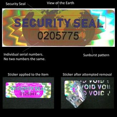 SECURITY SEAL Tamper Proof Security Sticker (SERIAL NUMBERS) (AvR051)