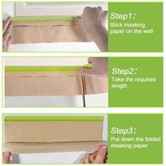 Masking Paper, paint masking, 2 Pack Automotive Paint Paper Roll with Tape, T…