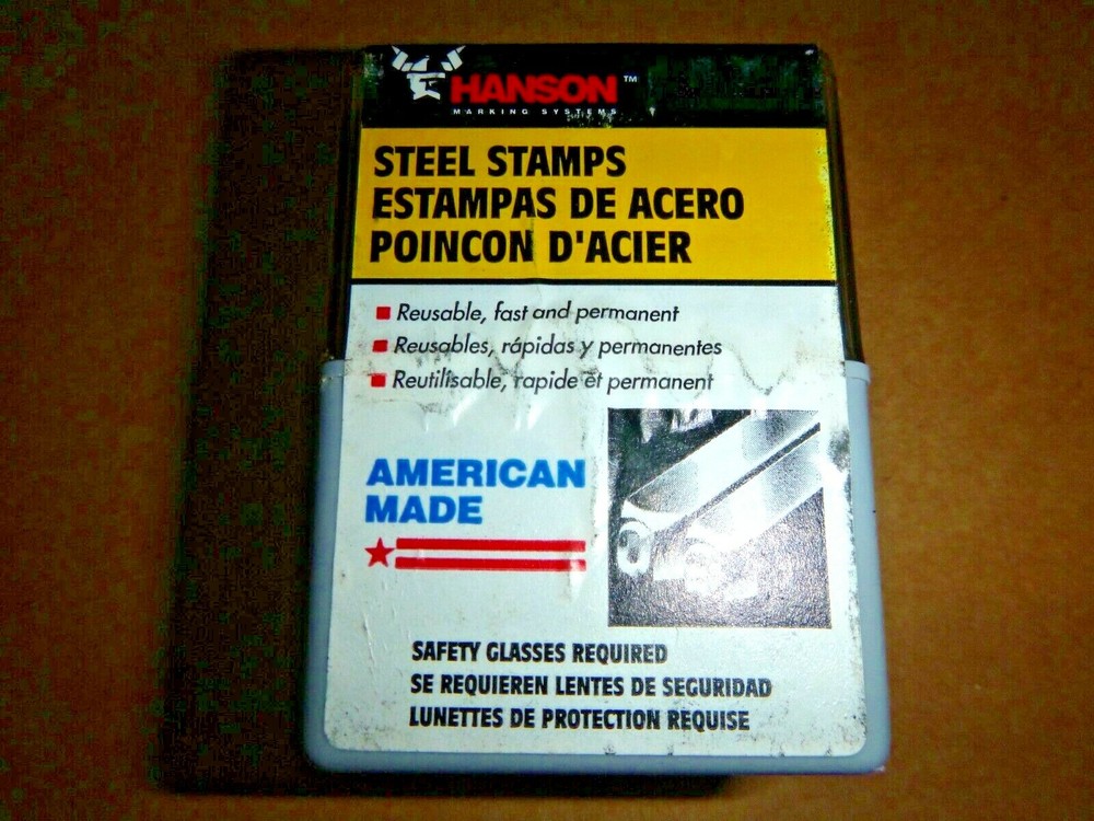 NEW Hanson Tools USA 21360 9-Piece Heavy Duty 1/8″ Numbers 0 – 9 Steel Stamp Set