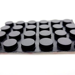 3/16″ Thick Round Stick on Rubber Feet for Electronics 1/2″ Wide Adhesive Back