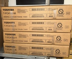 Toshiba T-FC415U set X4 M,C,Y,B Cartridges for eStudio 2515AC to 5015AC Genuine