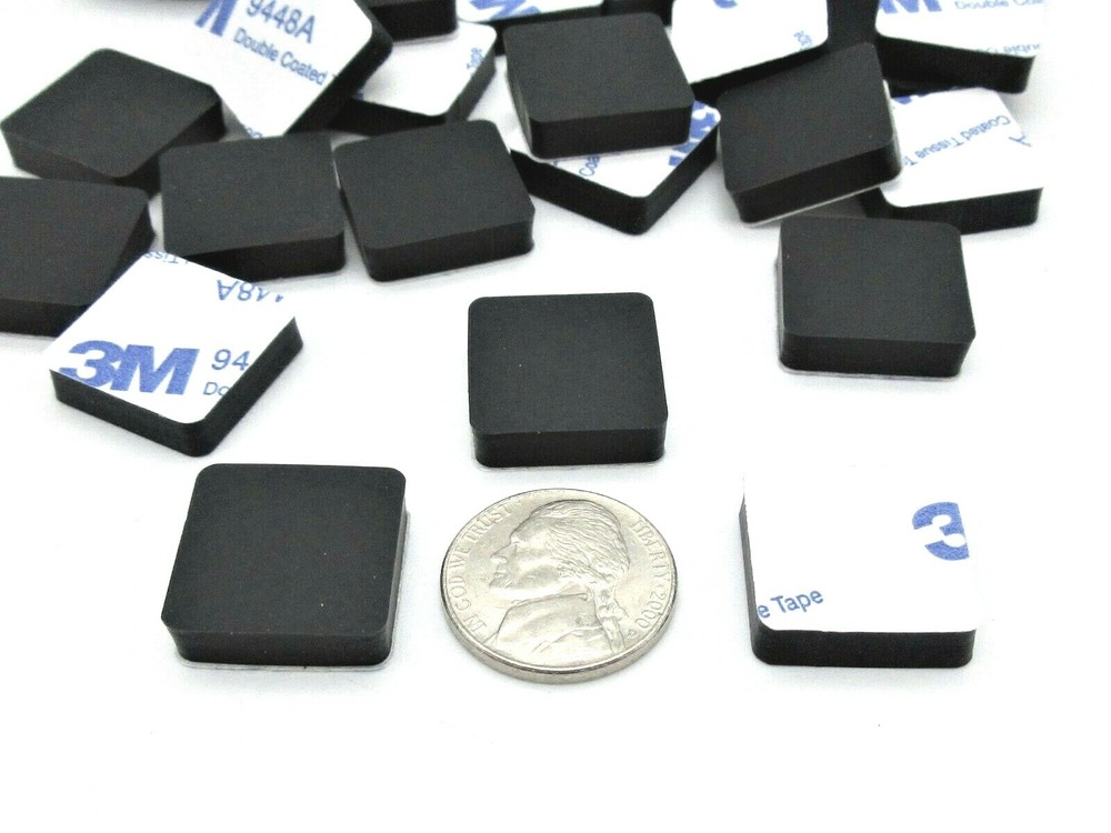 3/4″ Sq X 3/16″ Rubber Feet ATX Tower Desktop Computer Cases Amps 3M Backing