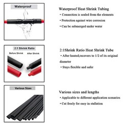 2:1 Heat Shrink Tubing Tube 1/2″ Green Glue Waterproof Dual Wall Wires Wrap